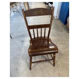 Antique Painted Baltimore Style Plank Chair