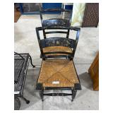 Pair of Rush Seat Hitchcock Dining Chairs