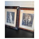 2 Antique Portraits in Empire Frames
