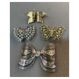 4 Fashion Butterfly Pins