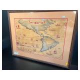 Vintage Illustrated Atlas Type Map