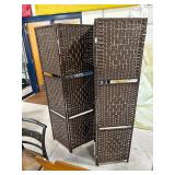 Faux Wicker Screen/ Room Divider