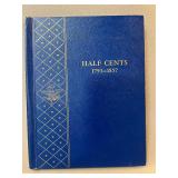 Partially Completed Half Cents 1793-1857 Book