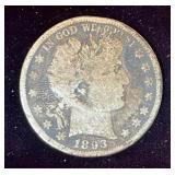 1893 Barber Half Dollar