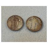 2 Standing Liberty Quarter Dollars