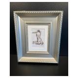 Framed Study of Female Nude Print