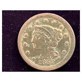 1852 Braided Hair Large Cent