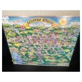 Illustrated Cartoon Map of Saratoga Springs NY