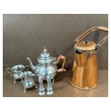 Williamsburg Stieff Pewter Set & Copper Pot