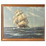 Sailing Print in Frame, Macgregor 1939