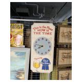 Pabst Blue Ribbon Wooden Advertising Clock