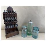 Souvenir Plated Spoons, Mason Jars & Barbers