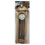 Antique Oak Regulator Style Clock