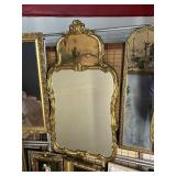Gilt Frame Mirror w/ Scene at Top