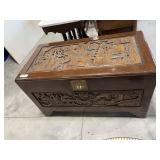 Vintage Asian Carved Trunk