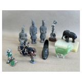 Collection of Figurines: Jade, Lead, etc.