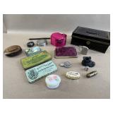 Antique Advertising Boxes, Sewing Kits, etc.