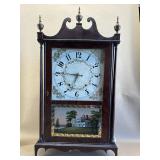 Eli Terry Pillar & Scroll Clock w/ Reverse Painted