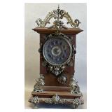 Ansonia Cabinet D Mantel Clock in Oak Case