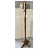 Antique Oak Hall Tree