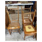 3 Oak Chairs, 1 Rocking & 2 Side Chairs