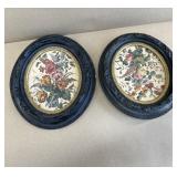 Pair of 15' X 13' Carved Oval Frames