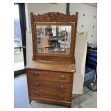 Victorian Dresser w/ Mirror & Matching Bed