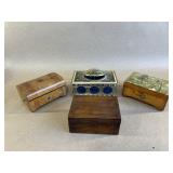 4 Small Wind-Up Music Boxes