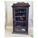 Small Felt Lined Curio Cabinet