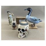 Decoy, Watch Holder, Skull Themed Stein, etc.
