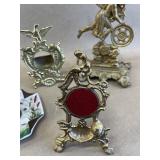5 Antique Brass Watch Holders