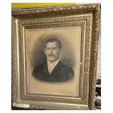 Antique Portrait in Gilt Deep Well Frame