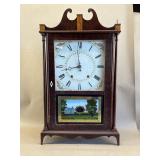 Eli Terry Pillar & Scroll Clock w/ Reverse Painted