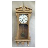 Contemporary Oak Vienna Regulator Wall Clock