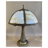 Antique Brass & Slag Glass Lamp