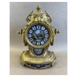 French Ormolu Mantel Clock in Porcelain