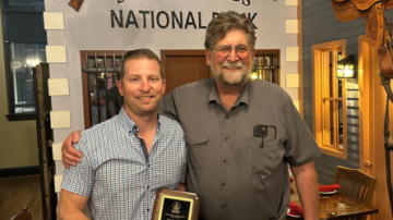 Honored for his service while in Fort Worth, TX for GEAPS Leadership Conference earlier this year, Chairman Chris Blair officially turned over the gavel to incoming Chairman Chuck Kunisch. Photos courtesy of GEAPS.