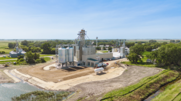 Glacial Plains Cooperative’s De Graff, MN feed mill underwent a $20 million expansion in 2023 to more than double its production capacity to 37.5 tph. Photos courtesy of Glacial Plains Cooperative.