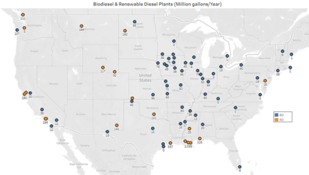 Figure 1. Biodiesel & Renewable Diesel Plants (Million Gallons/Year)