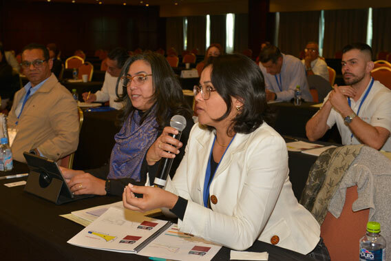 Attendees at the IAOM Latin America Region Conference engage with industry expert panelists during the technical sessions. Photo courtesy of IAOM.