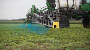 The University of Arkansas System Division of Agriculture conducted a three-year field trial of John Deere's See & Spray™ technology in soybeans. (U of A System Division of Agriculture photo)
