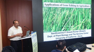 IGI’s Dinesh Kumar discussing the applications of CRISPR in crop plants.
