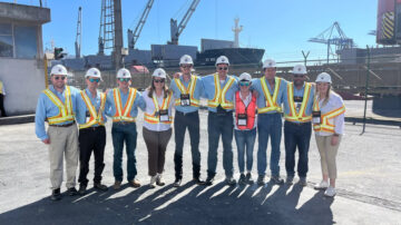 At Guatemala’s largest port, Terminal De Granos Del Pacifico, See for Yourself participants included (from left to right): Andrew Armstrong (OH), Gentry Clark (MS), Cody Clift (KY), Elizabeth Pfaff (IN), Cale Buhr (NE), Jonathan Griffel (IL), April Bowar (SD), Luke Bellar (KS), Landon Moore (NC) and Jenna Maher (MI).
