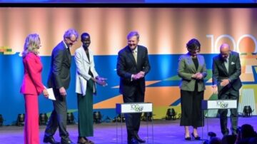 His Majesty King Willem-Alexander, center, attends the ISF World Seed Congress.