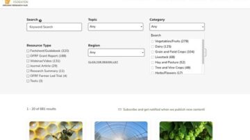 Search the Organic Research Hub by keyword, production topic, crop type, region, date, or resource type.