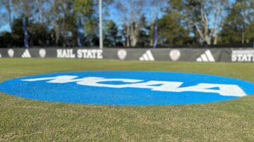 MSU's soccer field prepared for the NCAA Women's Soccer Tournament Nov. 16. (Photo by Mary Kathryn Kight)