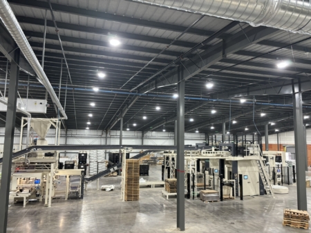 The bagging line at the new DLF facility.