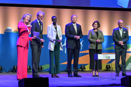 His Majesty King Willem-Alexander of the Netherlands, right center, at the ISF World Seed Congress in Rotterdam.