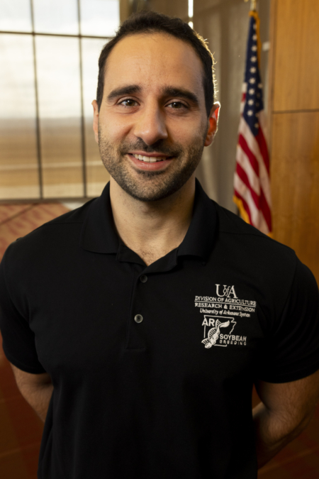 Soybean breeder Caio Vieira is the lead of the Arkansas Soybean Breeding team, a professor in the crop, soil and environmental sciences department, and a researcher for the Arkansas Agricultural Experiment Station. (U of A System Division of Agriculture)