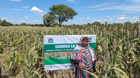 Zainab Hussein, a passionate seed producer and mentor whose guidance and leadership inspired the women to venture into successful seed production and transform their lives. (Photo: CBCC)